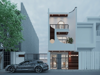 Hồ sơ thiết kế nhà phố 3 tầng hiện đại 5x20m
