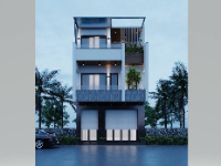 Hồ sơ thiết kế nhà phố 3 tầng hiện đại 6x10.5m