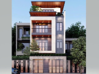 Hồ sơ thiết kế nhà phố 4 tầng hiện đại 7x17m