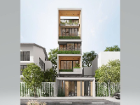 Hồ sơ thiết kế nhà phố 5 tầng hiện đại 5x20m