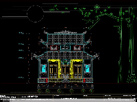 thiết kế nhà thờ,Cad nhà thờ tộc,bản vẽ nhà thờ,bản vẽ cad nhà thờ họ