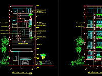 Hồ sơ thiết kế nhà văn phòng 6x14.5m; 05 tầng và 1 tầng hầm để xe (KT, KC, ME)