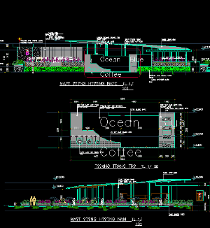 Hồ sơ thiết kế quán cafe, Khu du lịch sinh thái OCEAN BLUE (Nội thất, ngoại thất, kiến trúc, kết cấu)