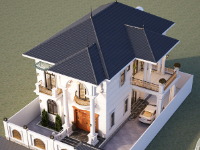 Hồ sơ thiết kế thi công nhà mái nhật 2 tầng kích thước 12.5x17.5m
