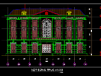 Hồ sơ thiết kế trụ sở Ủy Ban Nhân Dân - Viện Kiểm Soát 3 tầng Kích thước 12.4x23.7m