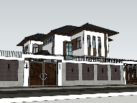 Hồ sơ thiết kế VILLA vip,biệt thự vườn (file autocad+3d skechup)