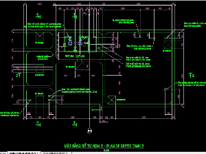 Hồ sơ thiết kế_Bản vẽ Bể tự hoại đầy đủ kiến trúc