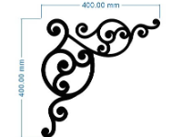 Hoa góc mái kính cnc cực đẹp