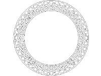 Hoa văn tròn cnc họa tiết đơn giản file dxf
