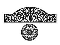 Hoa văn tròn và vòm cổng cnc file dxf