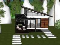 Home stay 9x12m dựng file sketchup