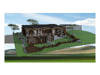 dựng model su homestay 2 tầng,thiết kế homestay file sketchup,homestay hiện đại dựng 3d su