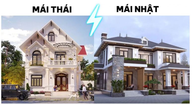 So sánh chi phí xây nhà, so sánh mái nhật và mái thái, chi phí xây nhà mái thái và mái nhật, 