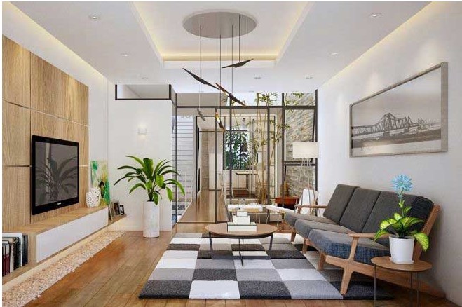 nội thất phòng khách, nhà ống đẹp, thiết kế nhà phố