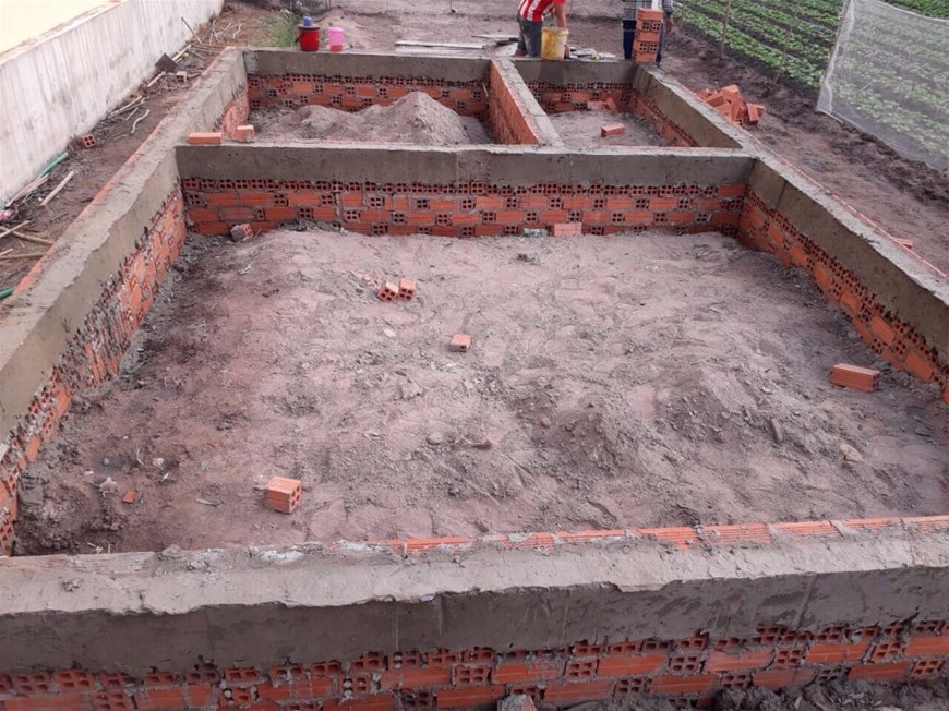 móng gạch, móng gạch trong xây dựng, cấu tạo móng gạch