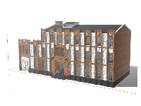 dựng khách sạn 3 tầng hiện đại,model su mẫu nhà khách sạn,nhà khách sạn dựng sketchup