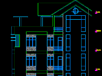 Khách sạn mini 4 tầng đẹp mắt thiết kế bằng autocad - Đầy đủ