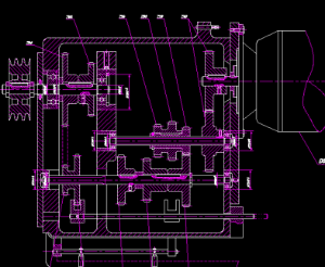 Khai triển Hộp Tốc Độ Máy Tiện T616 bằng Autocad