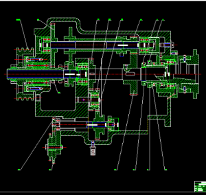 Khai triển hộp trục chính máy tiện T6M16 bằng Autocad