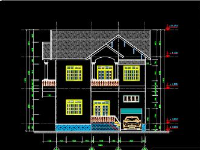 Kiến trúc Biệt thự 2 tầng 10x12m file autocad