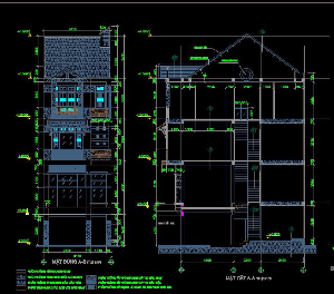 Kiến trúc biệt thự Nhà phố kích thước 5x10m Q.Hải Châu- ĐN