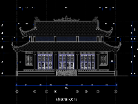 Kiến trúc chùa kích thước 13.8x17.1m