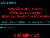 Kiến trúc, kết cấu nhà vệ sinh + bếp phụ trợ trường THCS kích thước 4x13.4m