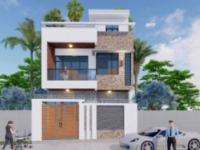 Kiến trúc nhà phố 3 tầng hiện đại diện tích 7.1x12.2m