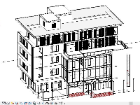 Kiến trúc tòa nhà 5 tầng 18x28m - Revit