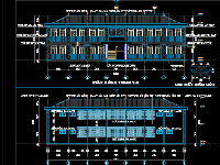 Kiến trúc Trường Mầm non 2 tầng 12x28m