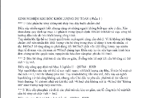 Kinh nghiệm bóc tách dự toán.