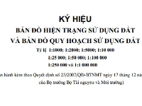 KÝ HIỆU BẢN ĐỒ HIỆN TRẠNG SỬ DỤNG ĐẤT VÀ BẢN ĐỒ QUY HOẠCH SỬ DỤNG ĐẤT