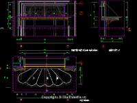 Lan can - mái kính file cad