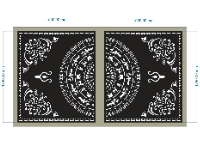 Mẫu 2D cnc cổng 2 cánh trống đồng dxf