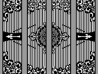 Mẫu 2d cnc cổng 4 cánh dxf