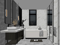 Mẫu 3d nội thất phòng tắm sketchup