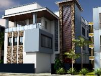 Mẫu 3d sketchup biệt thự 3 tầng hiện đại