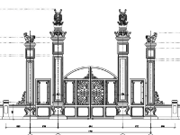 Mẫu Autocad bản vẽ thiết kế Nghi Môn Cổng Đền đẹp