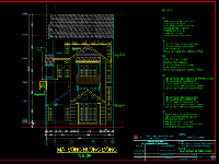 Mẫu bản vẽ biệt thự phố 4 tầng 10x20m. Gồm chi tiết cửa, nội thất các phòng.