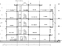 Mẫu bản vẽ kiến trúc nhà phố 5 tầng 4x21m mặt tiền thiết kế có gara để xe