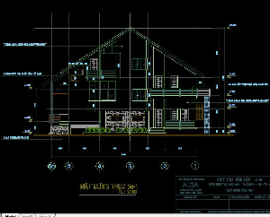 bản vẽ biệt thự,kiến trúc mái thái,nhà 2 tầng,nhà 2 tầng đẹp