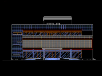 Mẫu bản vẽ thiết kế tòa nhà điều hành 3 tầng 7.7x30m