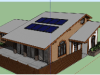 Mẫu biệt thự 1 tầng 18x23m file sketchup