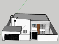 Mẫu Biệt thự 1 tầng 21x25m sketchup