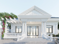 Mẫu biệt thự 1 tầng mái nhật file sketchup