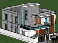 file su biệt thự,model su biệt thự,sketchup biệt thự