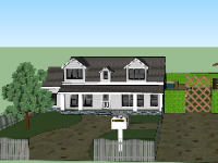 Mẫu biệt thự 2 tầng đẹp sketchup mới