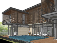 Mẫu biệt thự 2 tầng file 3d sketchup đẹp nhất