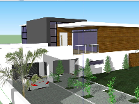 Mẫu biệt thự 2 tầng file 3d sketchup đẹp trên filethietke.vn