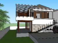 sketchup biệt thự,biệt thự sketchup,model su biệt thự